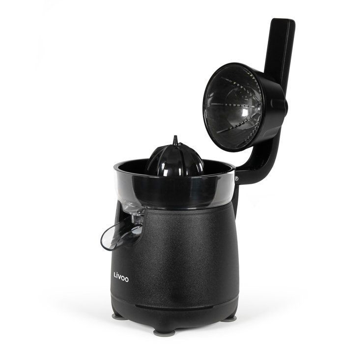 Exprimidor eléctrico de cítricos con brazo - LIVOO - DOD211N - 120 W - 1 cono grande y 1 cono pequeño - Negro