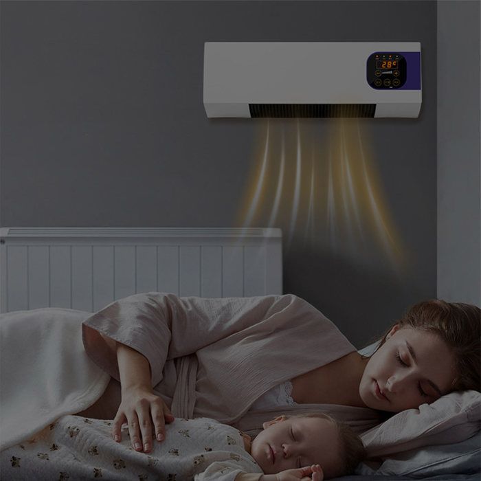 Calefactor eléctrico de baño OMABETA, calefactor mural de doble función, calefactor fijo para bricolaje, enchufe europeo de 220 V.
