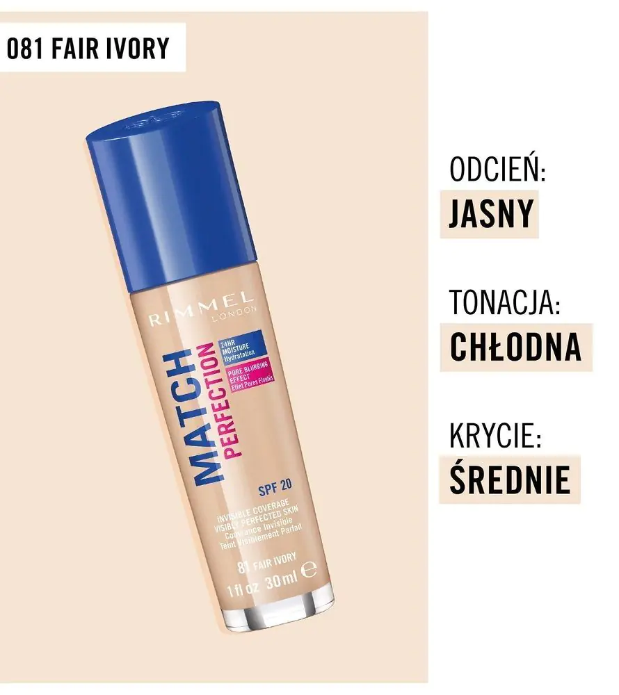 Rimmel Match Perfection Podkład do twarzy, 081