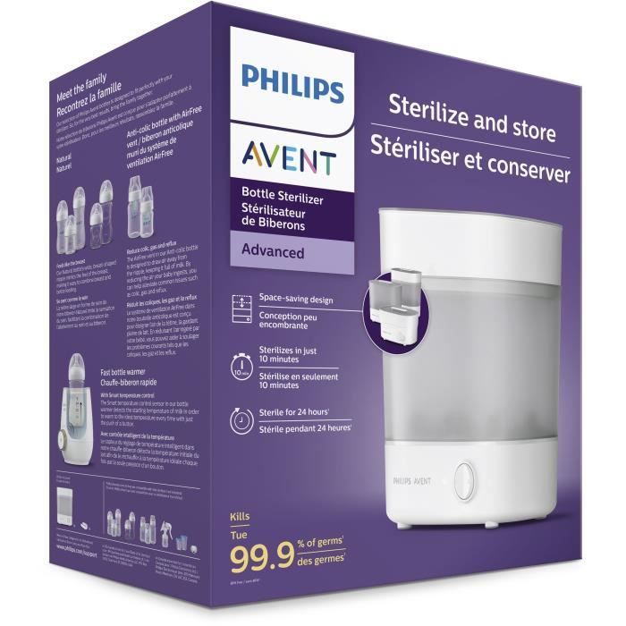 Sterilizzatore - PHILIPS AVENT - Vapore 4 in 1 - Bianco - Sterilizza in 6 minuti - Garantisce la sterilizzazione per 24 ore