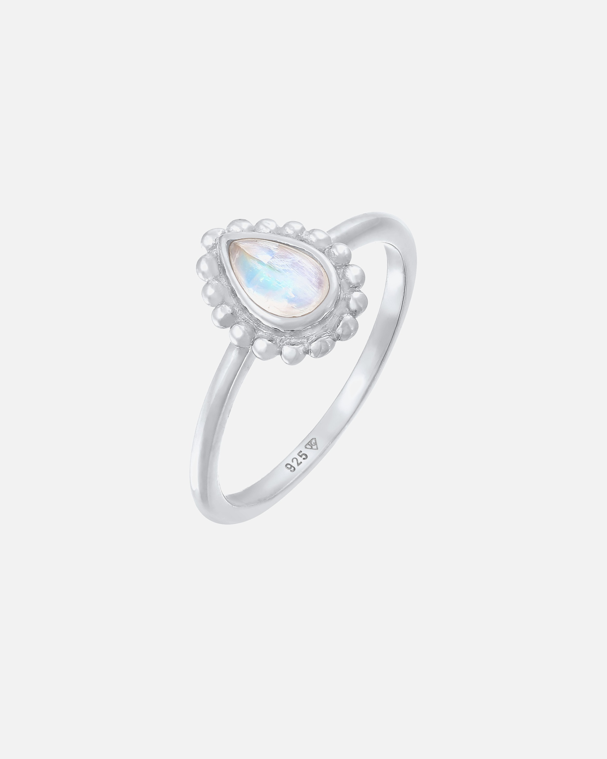 Elli Femmes goutte boules avec pierre de lune en argent sterling 925