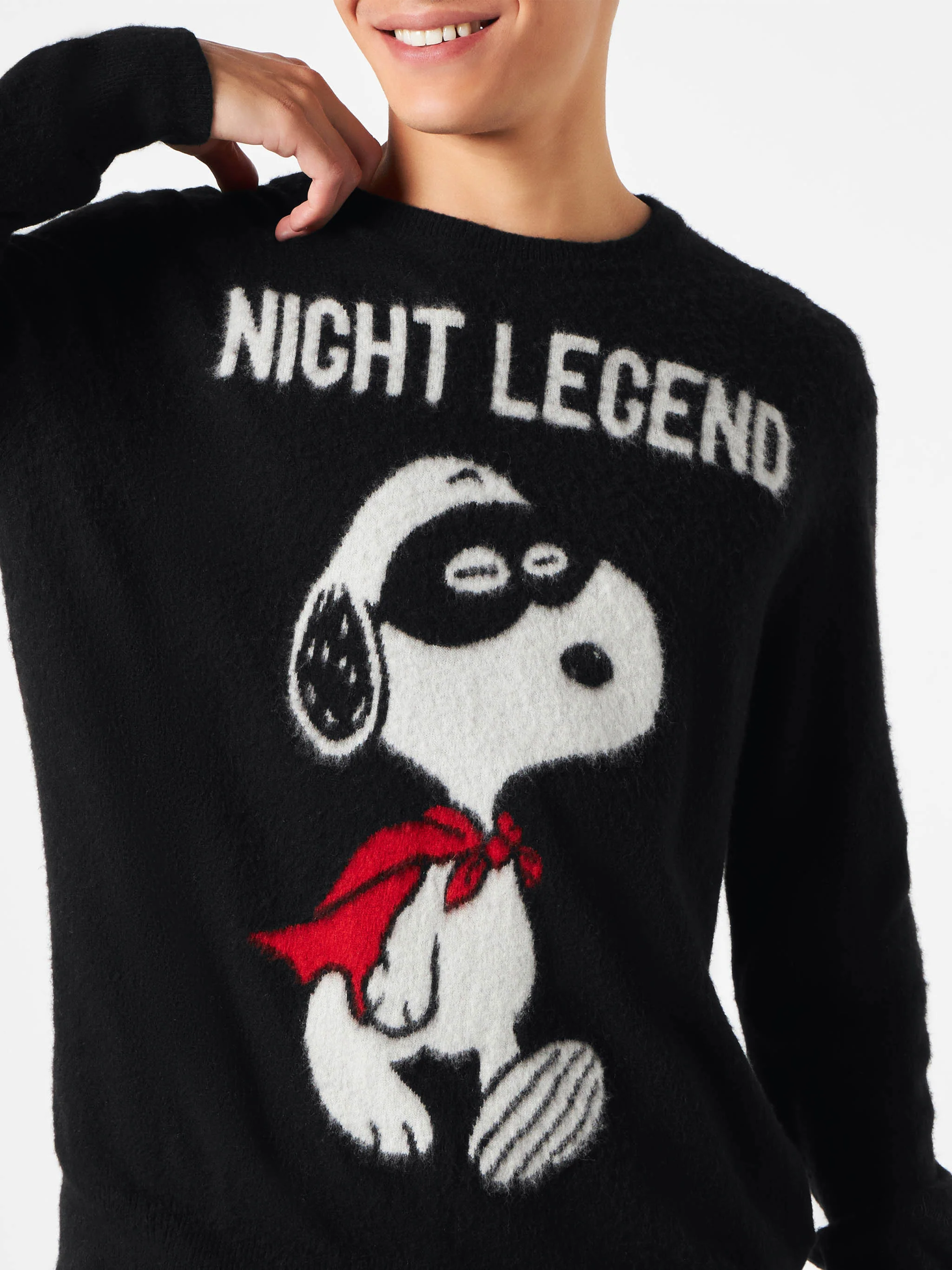 Zachte herentrui met Snoopy Night Legend-print | SNOOPY - EDI