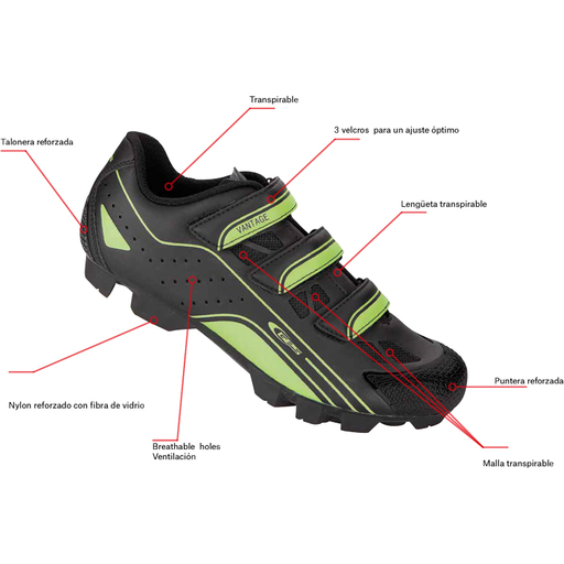  Zapatilla Mtb Vantage Ges Naranja/negra T/43