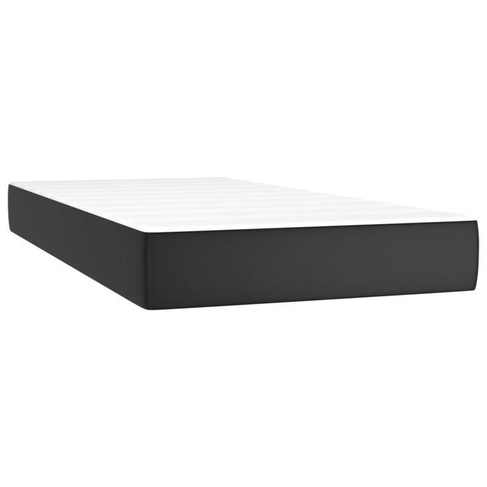 Rete a doghe con materasso - Maison Exclusive - Nero - 80x200cm - Massimo relax