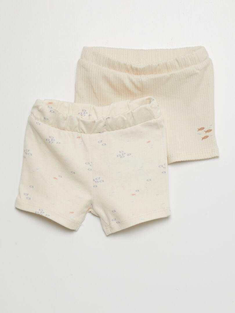 Conjunto de 2 cuecas boxer de algodão - BRANCAS
