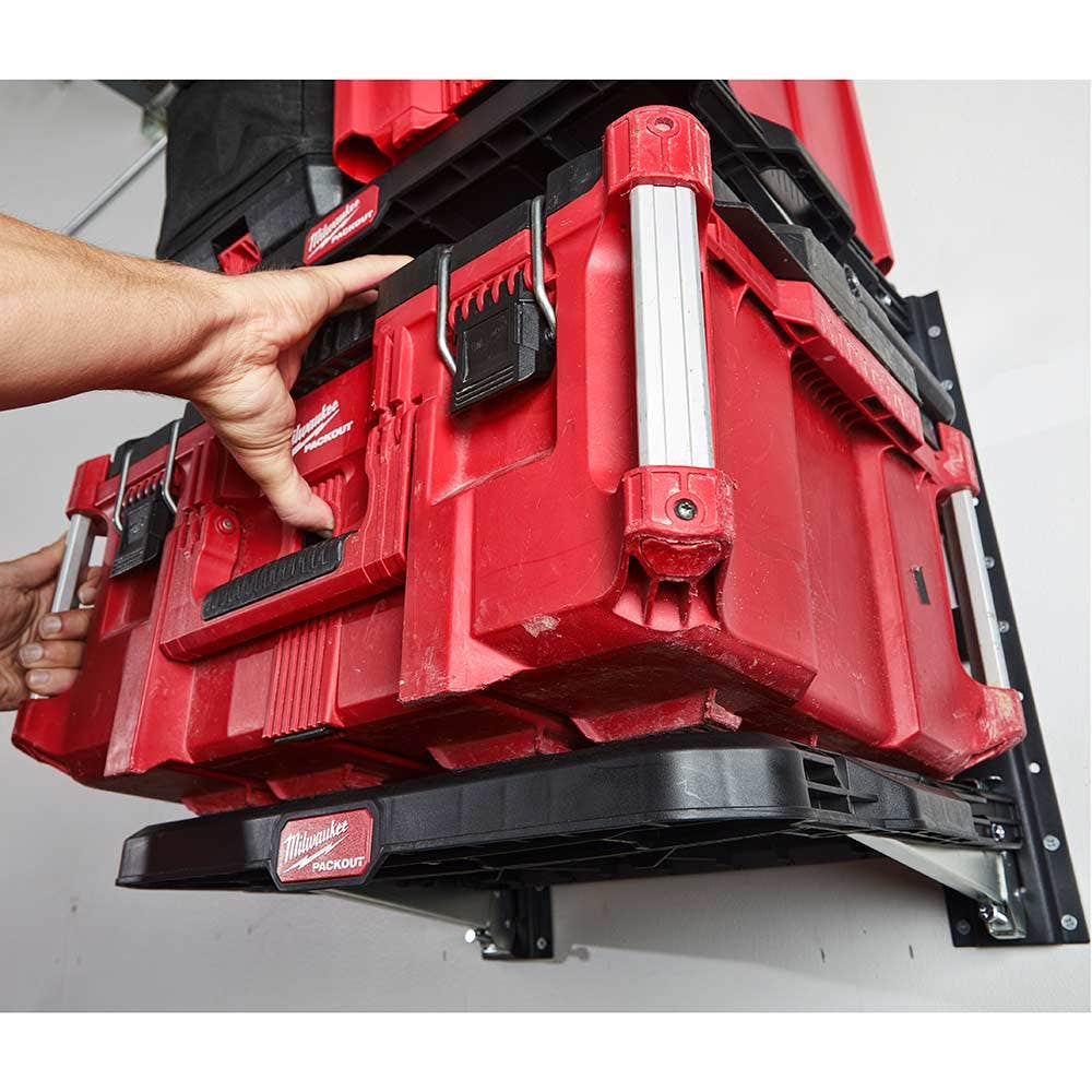 Șine verticale pentru rafturi MILWAUKEE E-Track, format din 2 piese, PACKOUT™ 48228482