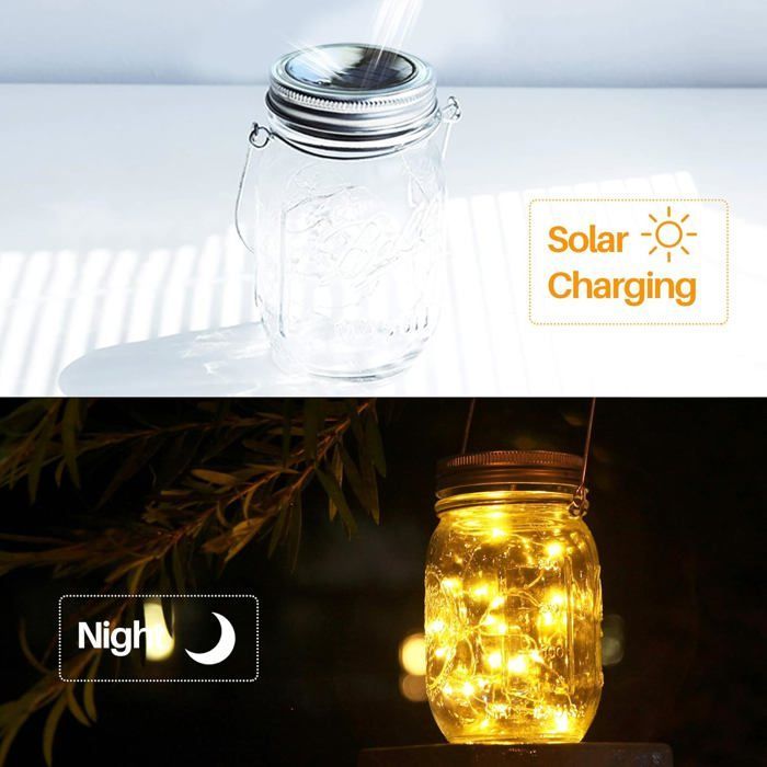 3 Pièces Lanternes Solaire Exterieur - 30LED Lampe Solaire Exterieur Jardin, IP65 Imperméable Lanterne Exterieur(Blanc chaud)