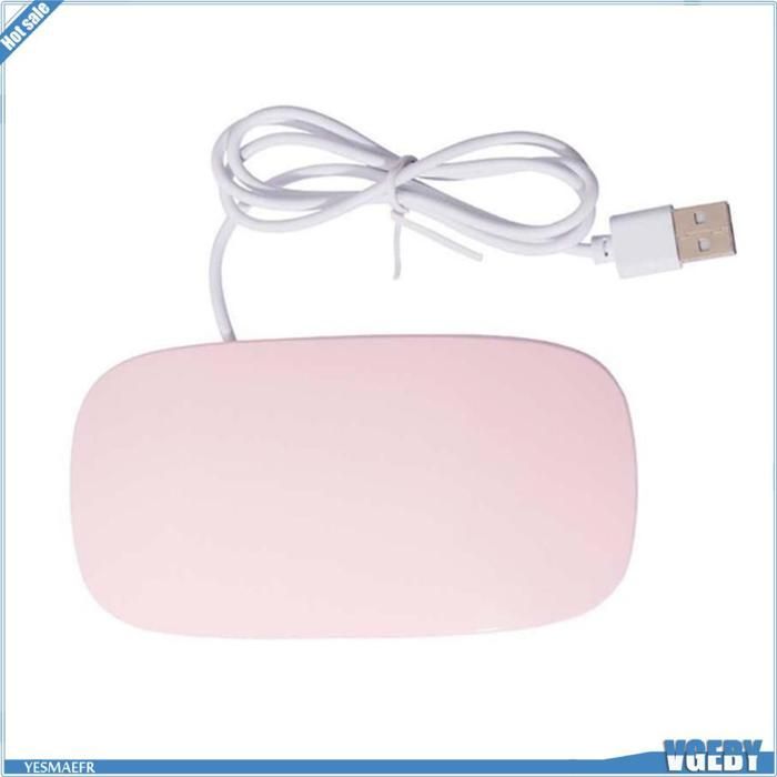 Mini lampada LED per unghie a forma di lampada per unghie, lampada portatile per manicure, rosa chiaro, per professionisti della nail art.
