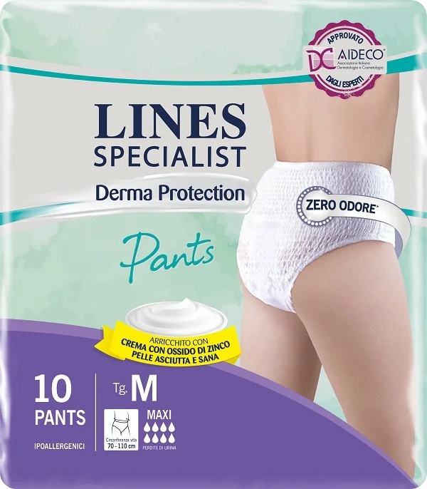 LINES Lines Specialist Derma Pants Maxi M 10 unidades para incontinencia urinaria