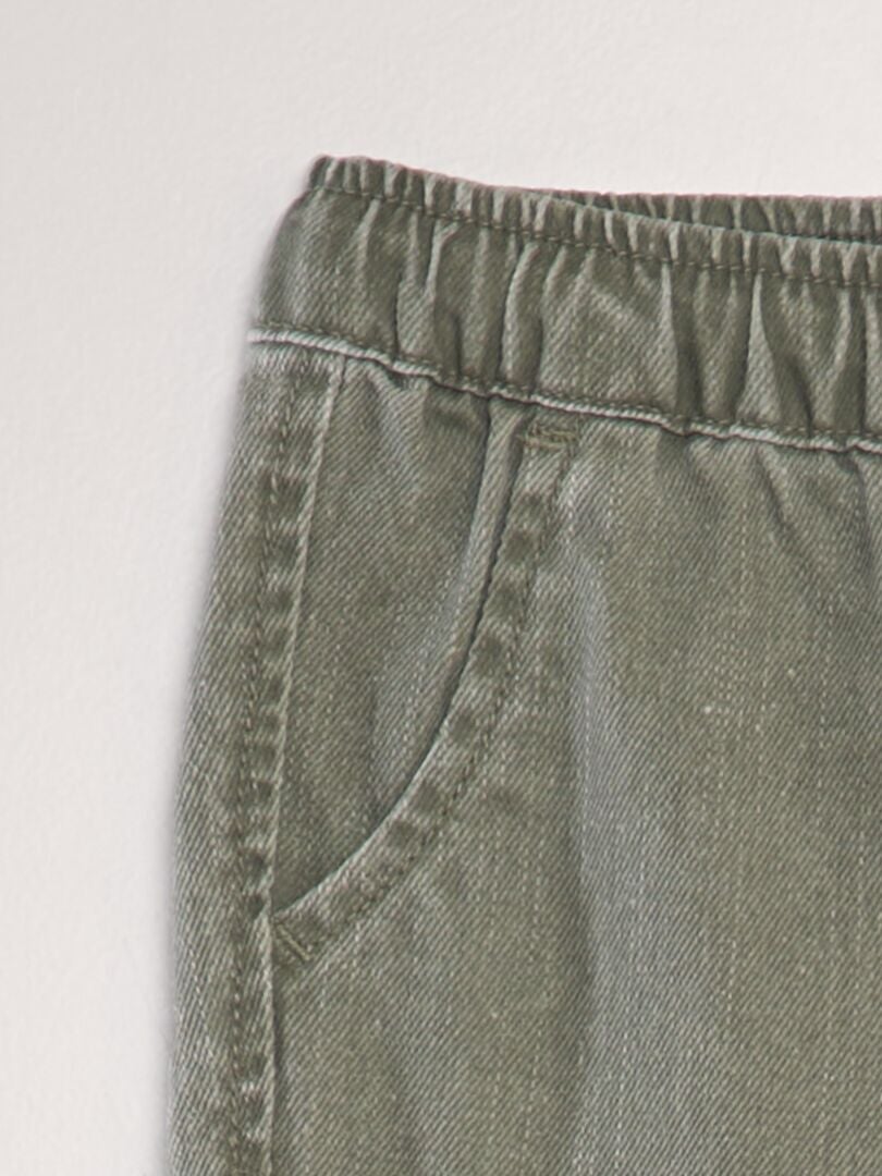 Paperbag jeans - GROEN