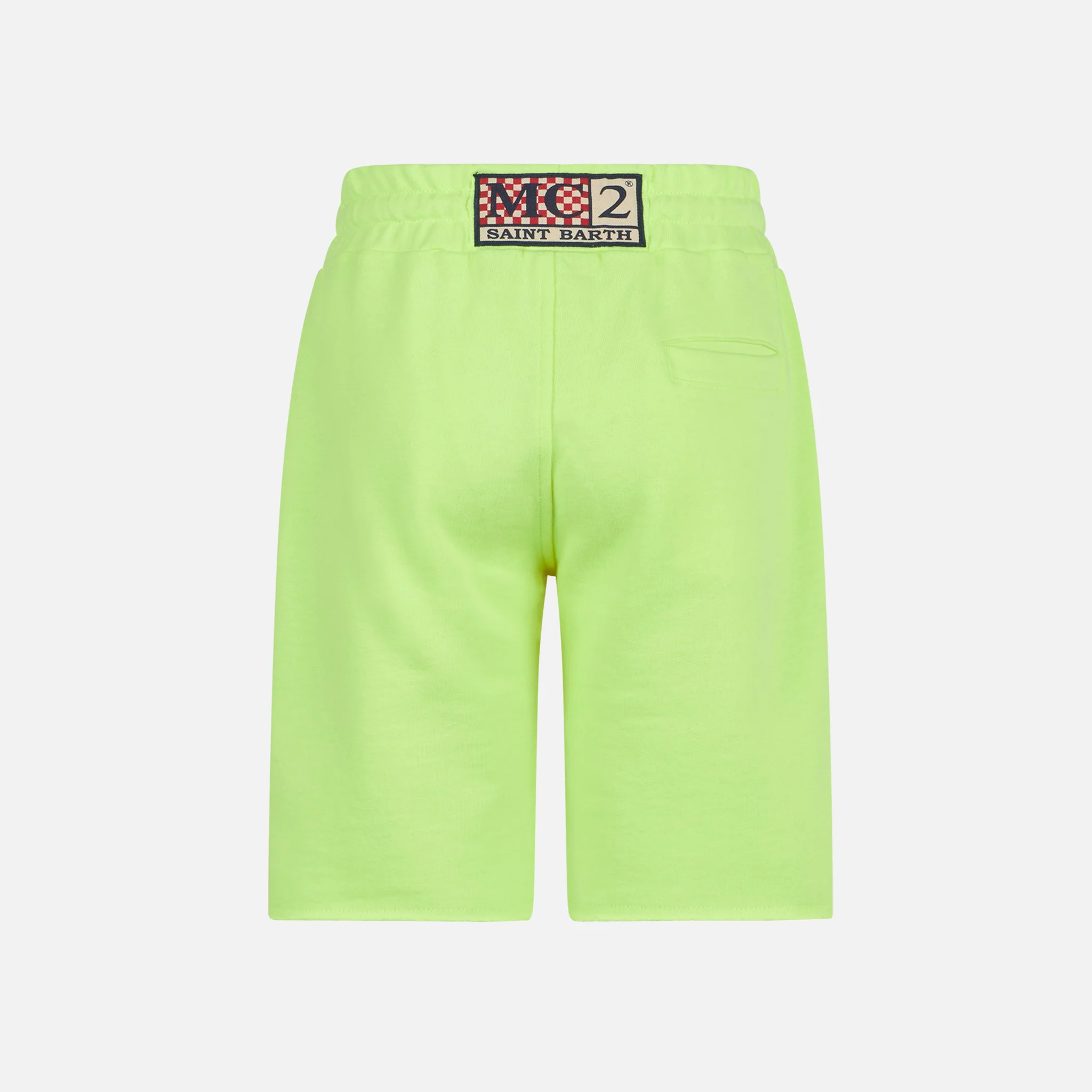 Bermuda da bambino in cotone giallo fluo