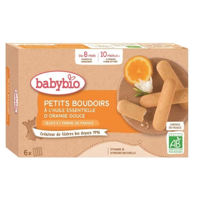 Babybio - Petits Boudoirs - Ecológico - 120 g - A partir de 8 meses