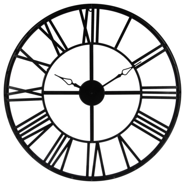 Zegar na ścianę Ø 70 cm, metalowy z cyframi rzymskimi, Atmosphera