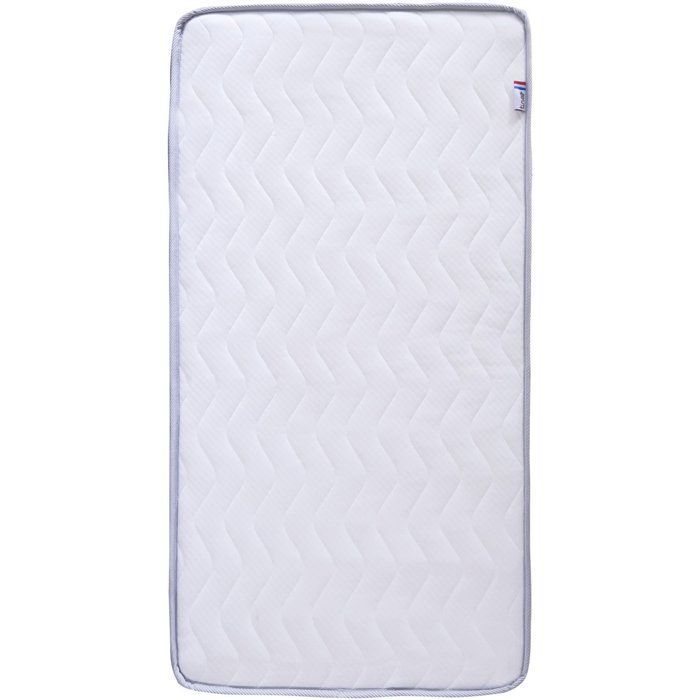 Matelas Climatisé TINEO 60x120x10cm - Matelas Bébé - Climatisé - 1 Face Été - 1 Face Hiver - Sans Traitement - Fabriqué En France
