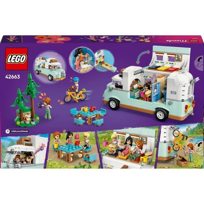 LEGO Friends 42663 Camping-car de l’amitié - Jouet de construction pour enfants dès 7 ans