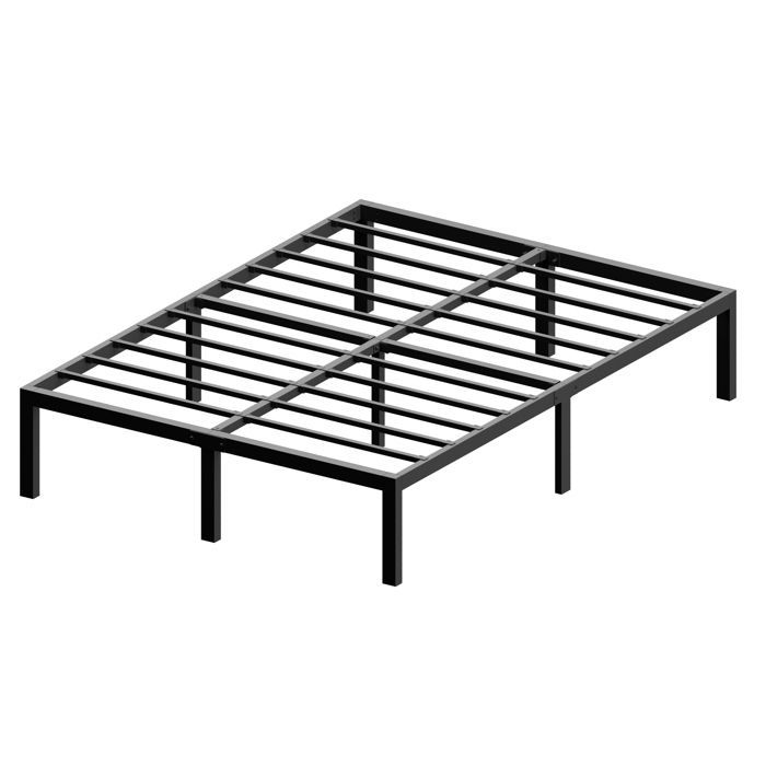 Estructura de cama - STANOW - 160 x 200 cm - Metal - 24 listones - Fácil montaje