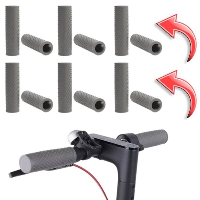 Set di 6 manopole per manubrio Xiaomi per monopattino elettrico Xiaomi M365 pro 1s essential Aovo, grigie