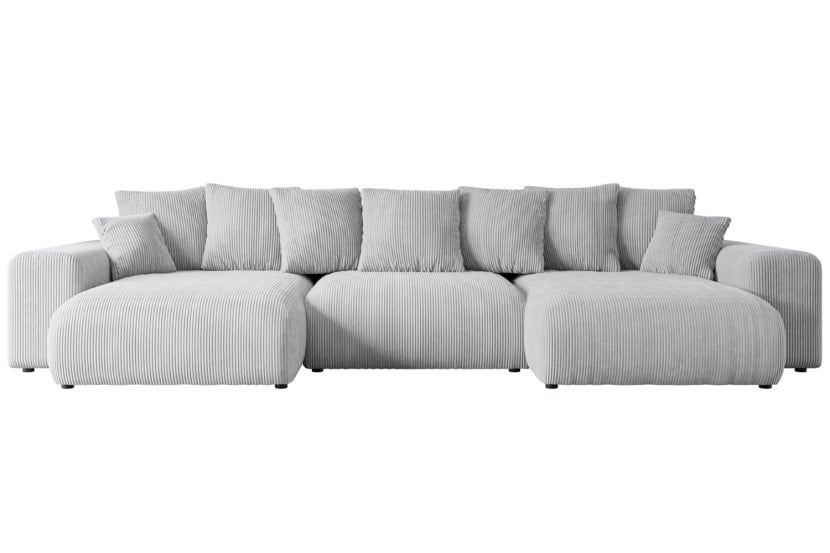 Narożnik z funkcją spania i pojemnikiem ESKAR-U 352x165x84 cm Szary