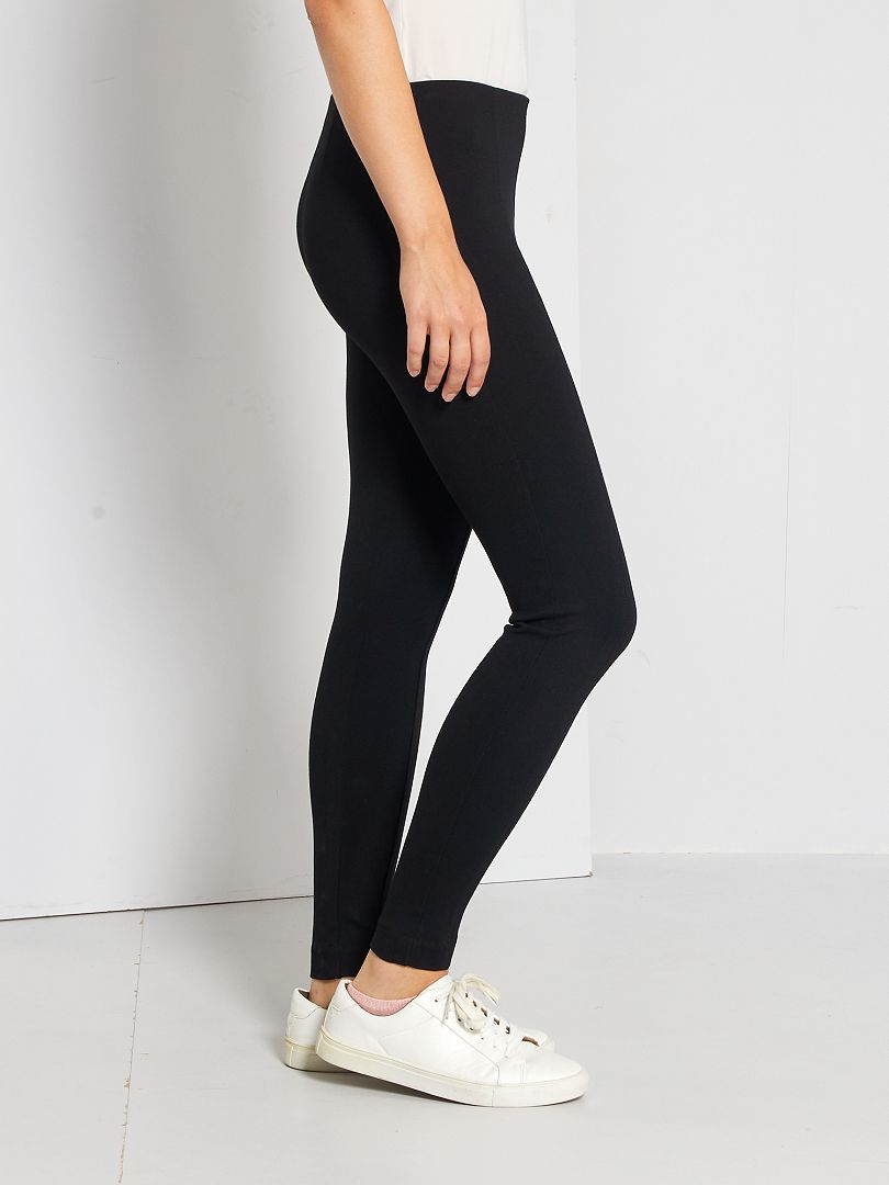 Effen lange legging - zwart