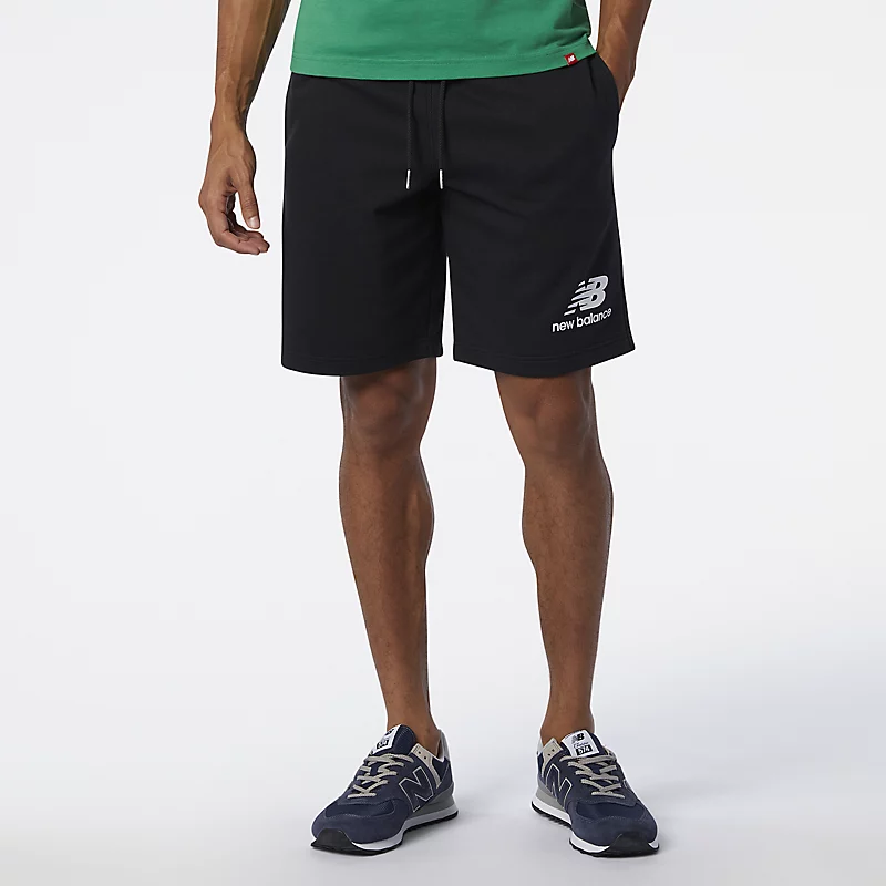 Calções masculinos NB Essentials Stacked Logo – PRETO
