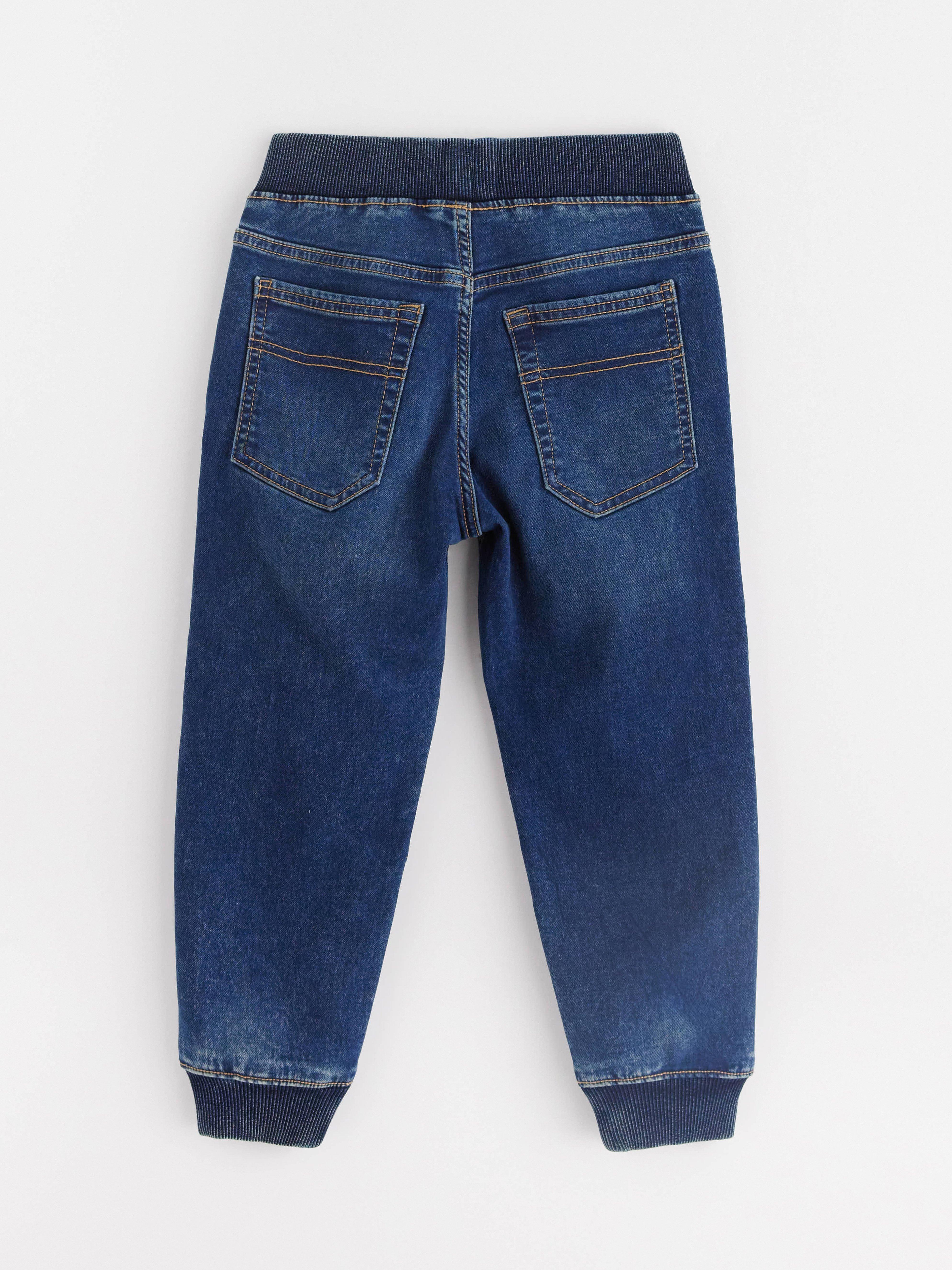 Pantalones vaqueros anchos WILMER de punto vaquero con rodillas reforzadas