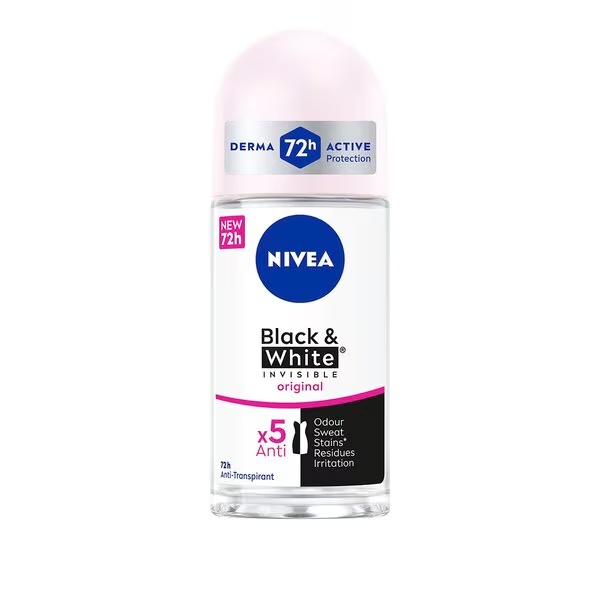 NIVEA Black & White Invisible Original antiperspiranta rullītis 50 ml