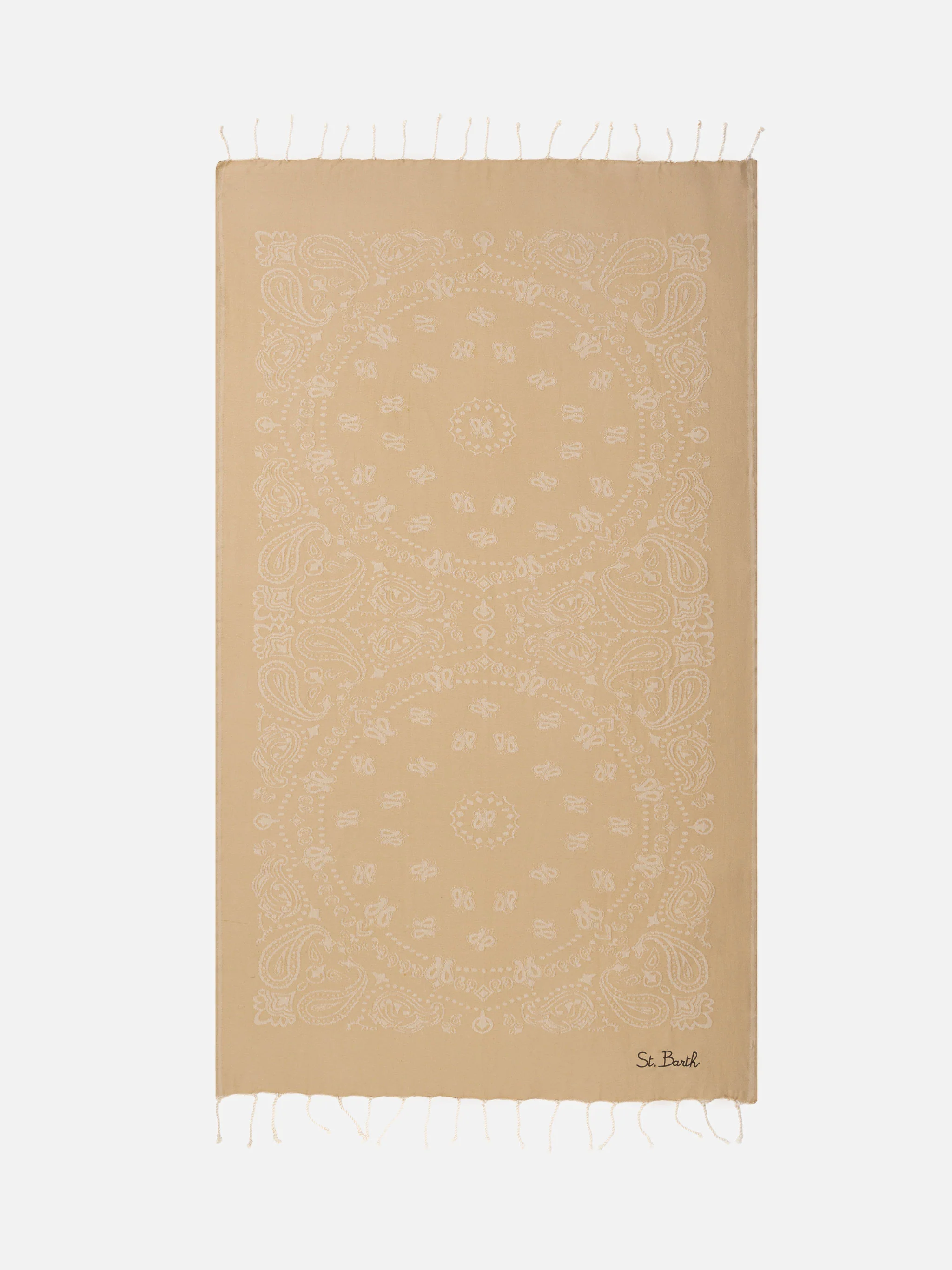 Telo mare Foutas in cotone con jacquard bandana