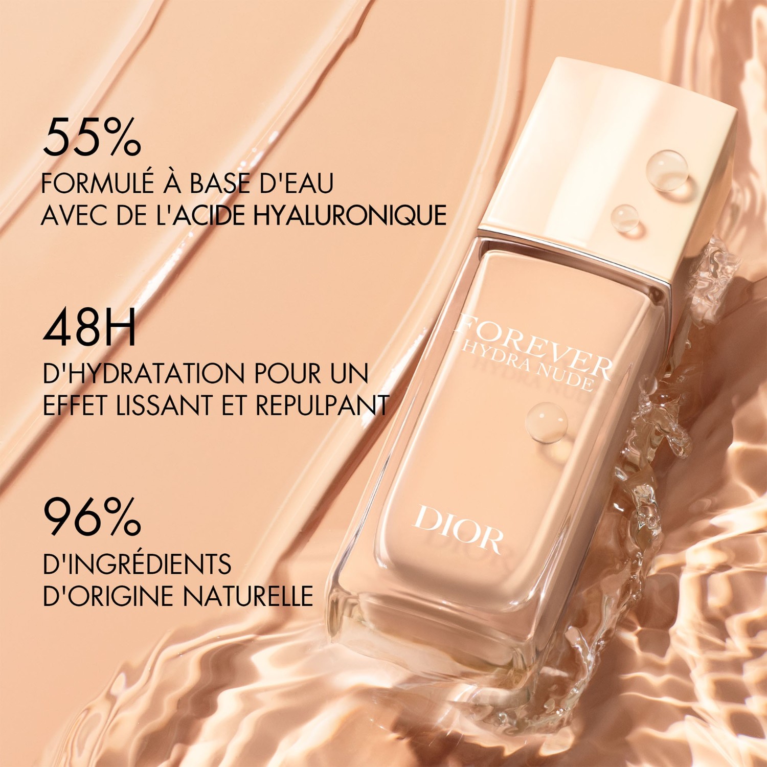 DIOR Hydra Nude - Fond de teint - Perfection naturelle 24h et hydratation 48h