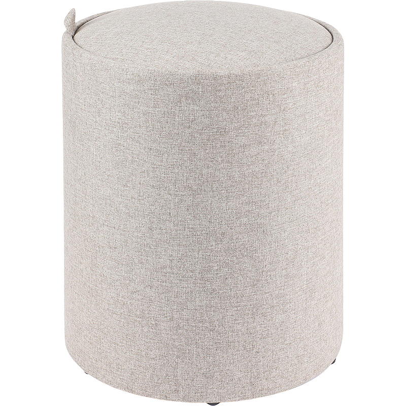 Puf Vie Home con almacenamiento, ø 34x40 cm, beige claro