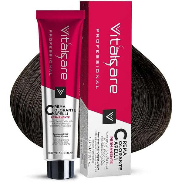 Vitalcare Permanent Hårfarge 4/00 Kastanje 100ml
