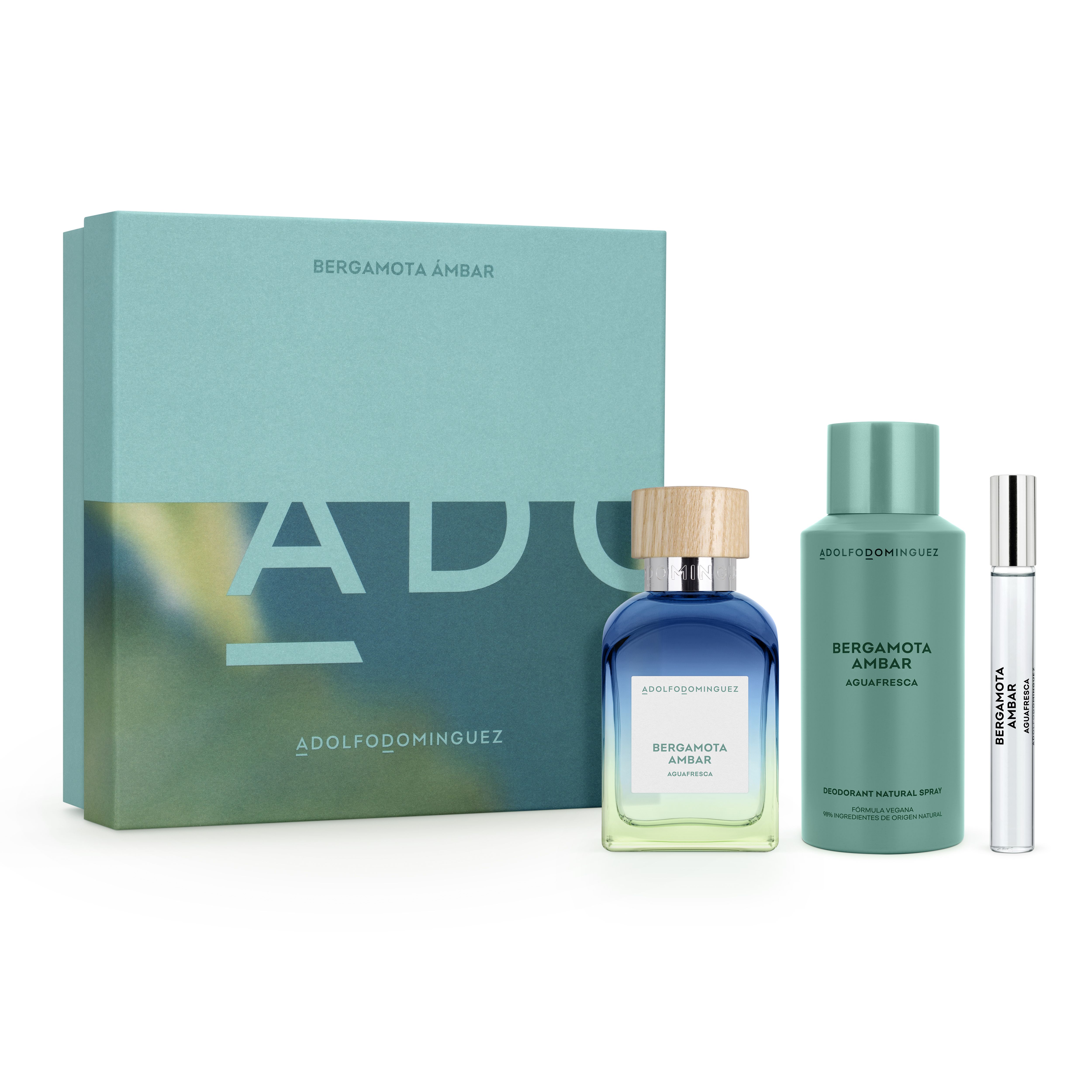 Aguafresca Bergamot Amber Eau de Toilette dāvanu komplekts Vīriešu smaržu dāvanu komplekti