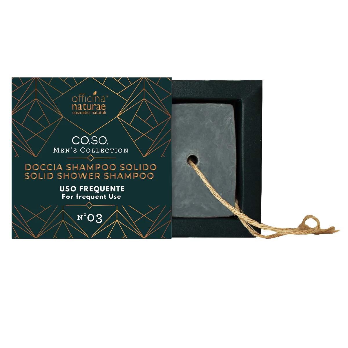 CO.SO. Men's Collection DOCCIA SHAMPOO SOLIDO USO FREQUENTE N. 03 - Shampoo Uso Frequente, Trattamento per Capelli, Bagno e Doccia