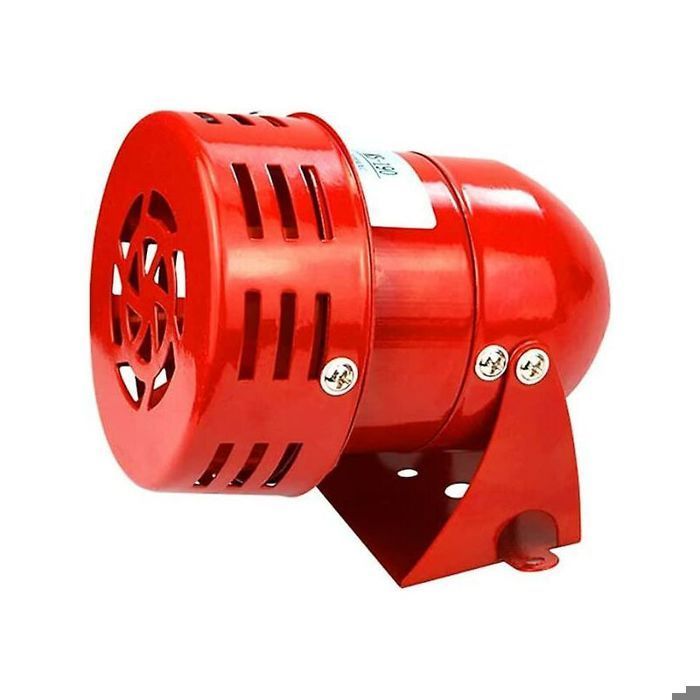 Sirène d'alarme 220 V puissante sirène extérieure alarme 120 dB fil moteur rouge sirène klaxon en métal alarme de bateau industriel