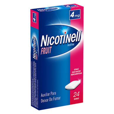 Nicorette Nicotinell vaisių skonio 4 mg vaistiniai guminukai, 24 guminukai, 24 guminukai