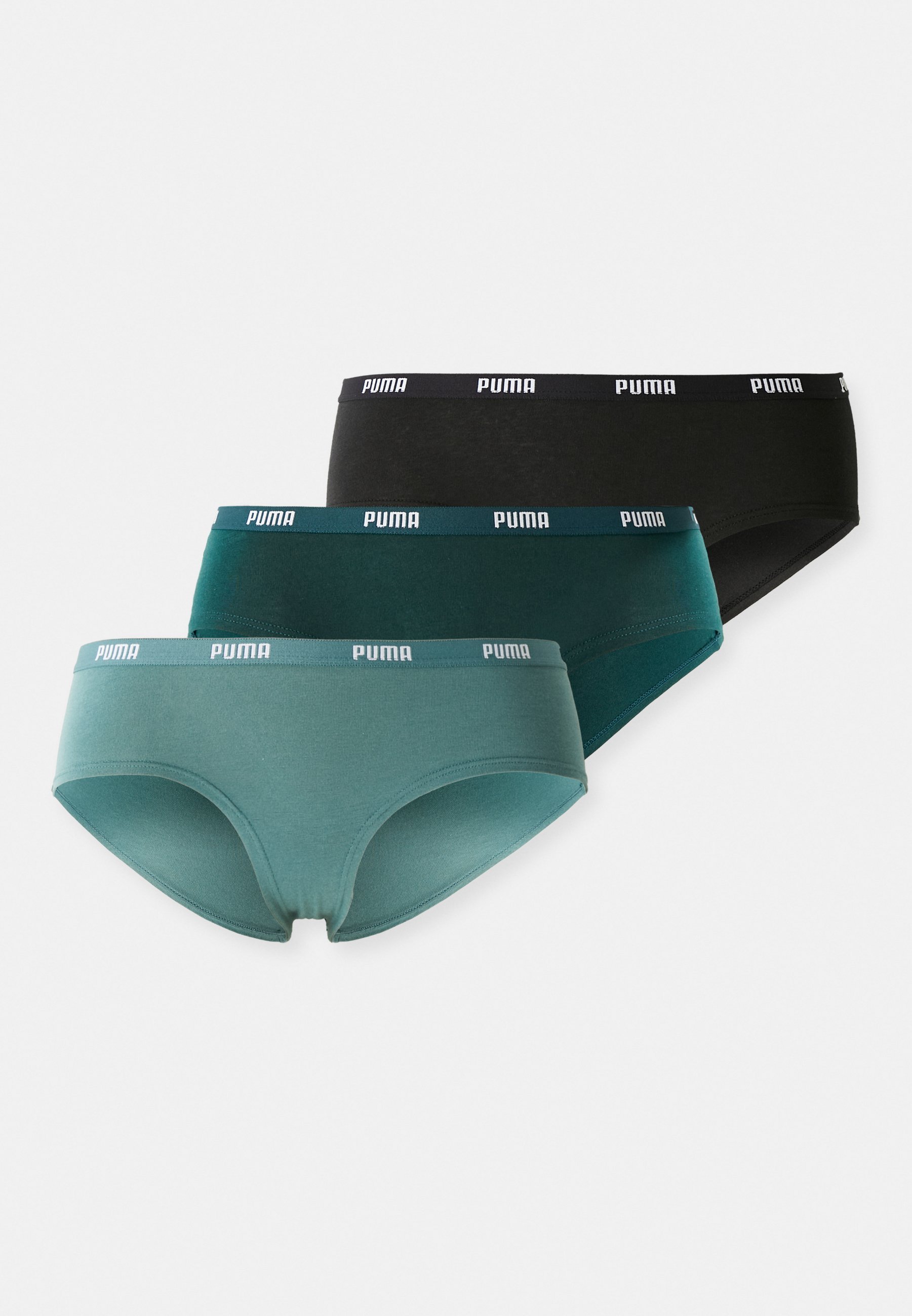 Puma HIPSTER 3-PACK - Slips - donkergroen mosgroen