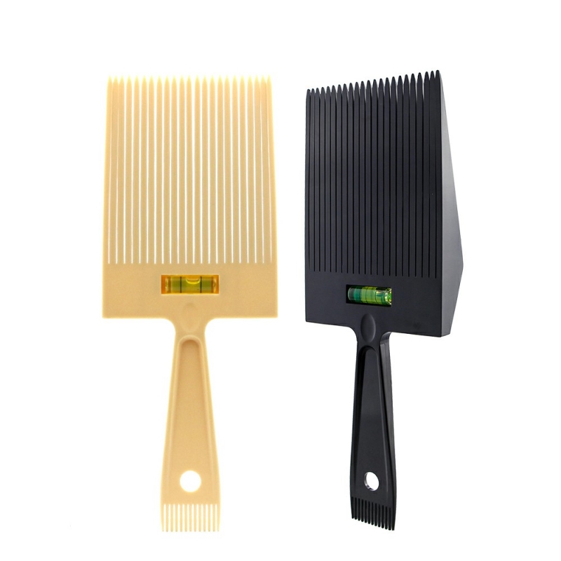 Pettine professionale da uomo per il taglio dei capelli, con testina piatta e accessorio a doppia faccia, inclusa livella a bolla.