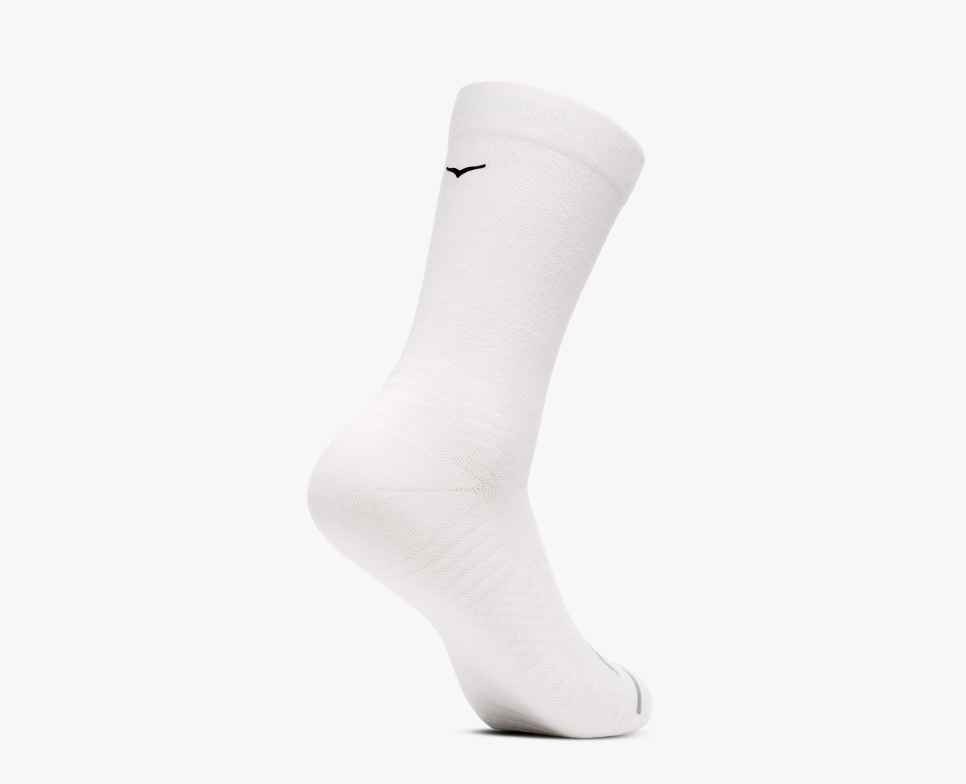 HOKA Chaussettes de course montantes, lot de 3, blanches