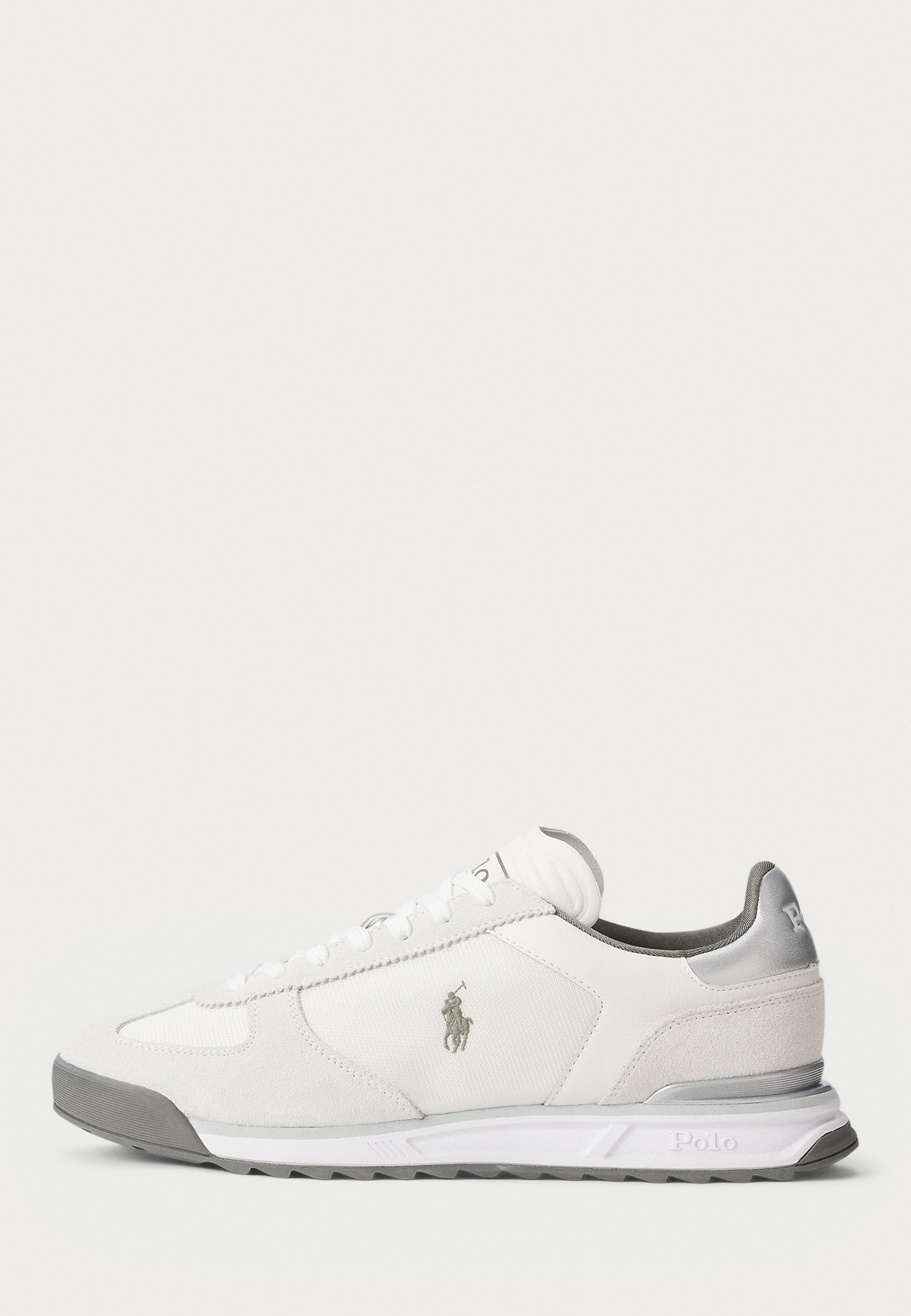 Polo Ralph Lauren VARICK SUEDE & OXFORD SNEAKER UNISEX - Sportbačiai - balti/pilki/sidabriniai