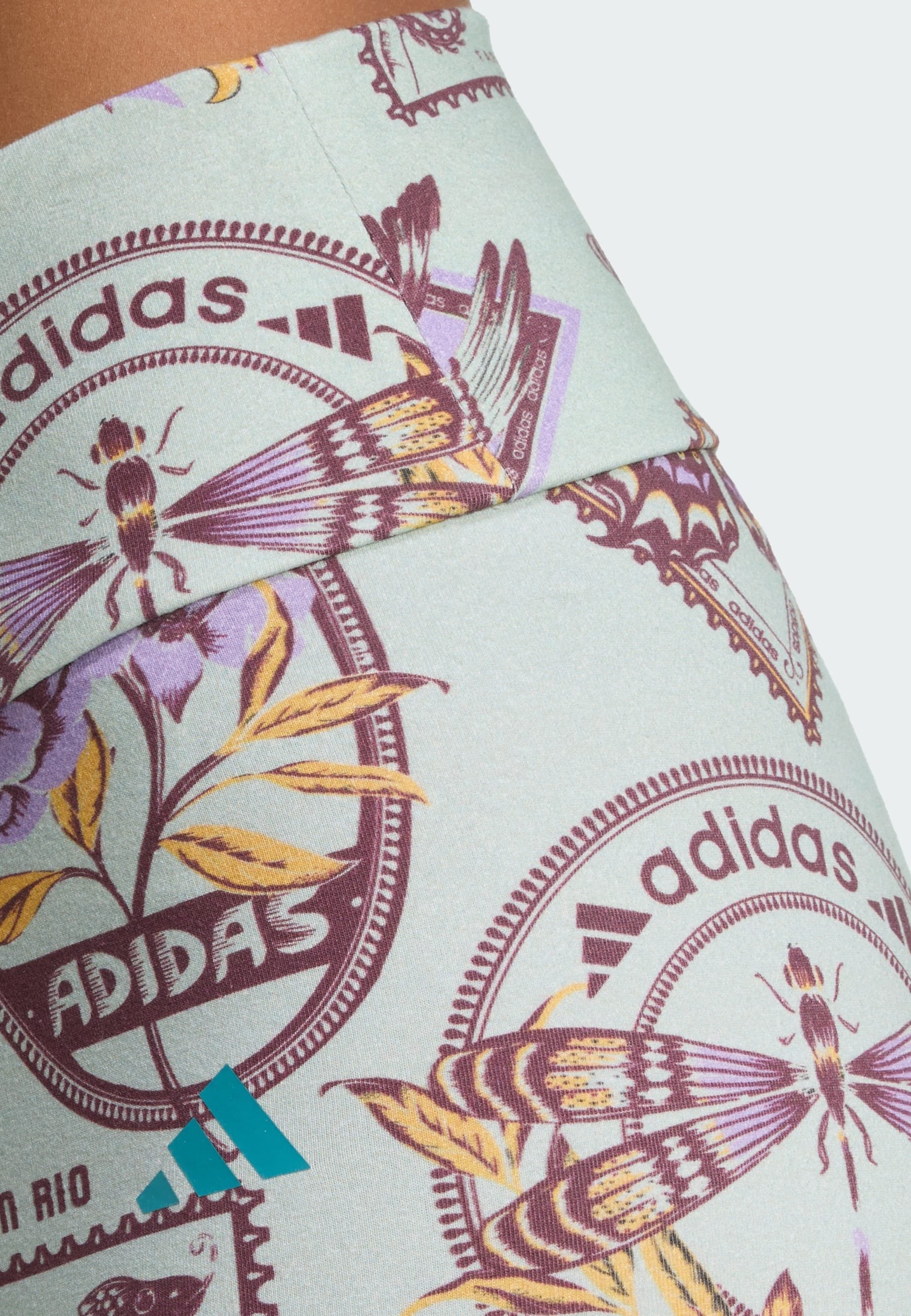adidas Sportswear FARM BIKE - Leggings - aszilver/maïsgoud/violet fusion