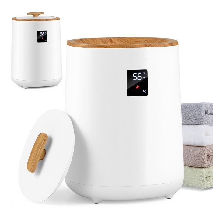 LIFEZEAL Scaldasalviette elettrico da 18 litri per bagno, contenitore per asciugamani elettrico a 128 °C con indicatore di sicurezza