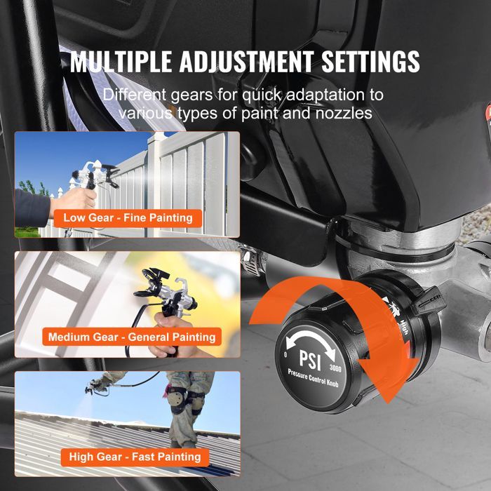 Pulvérisateur de Peinture Sans Air-Duoku-750 W-Pulvérisateur Électrique Haute Efficacité-3000 PSI