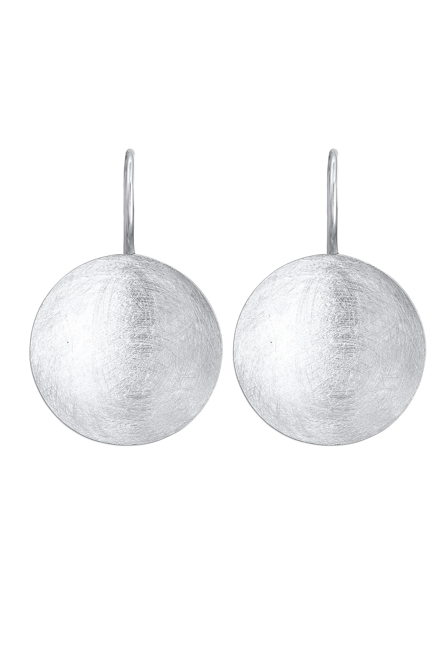 Nenalina Femmes pendentif d'oreilles rond géo mat en argent sterling 925