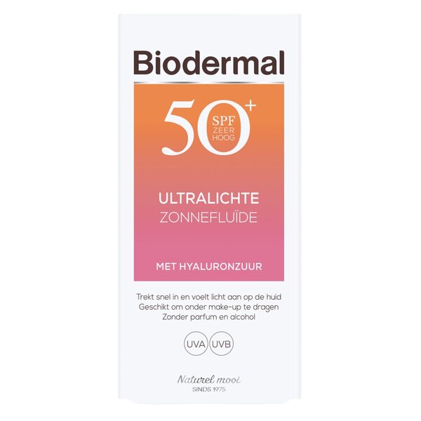 Fluido Solar Ultraleve Biodermal FPS 50+ com Ácido Hialurônico<br>40ml