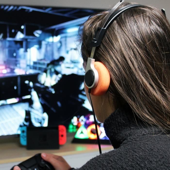 Auriculares para juegos - Gioteck - TX20 - Con cable - Naranja - Compatible con PS4, Xbox One, Switch, PC