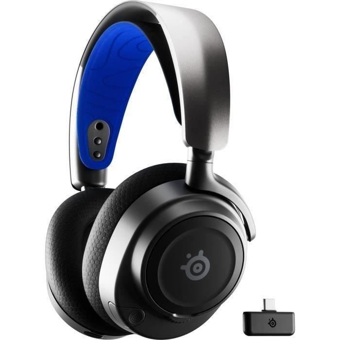 Cuffie da gioco wireless STEELSERIES Arctis Nova 7P - Multipiattaforma - Nero/Blu