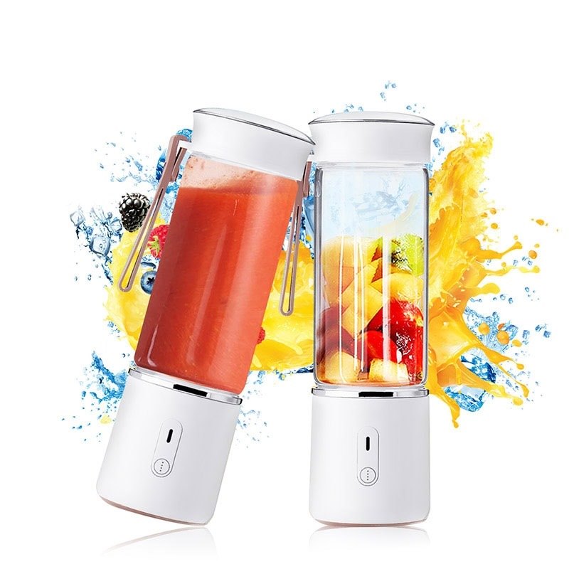 500 ml Elektryczna Sokowirówka Szklana Mini Ręczna Przenośna Blenderka do Smoothie Mikser Ładowarka USB Do Podróży w Domu