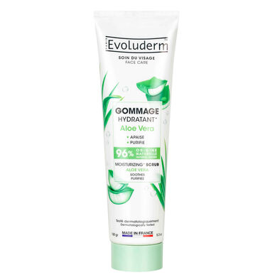 Evoluderm Kosteuttava Gommage Aloe Vera -kasvokuorinta aloe veralla 150 ml 150 ml