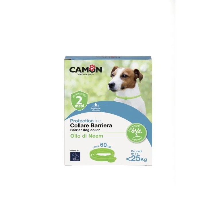 Collar protector CAMON para perros con aceite de neem, 60 cm, contra parásitos e insectos.