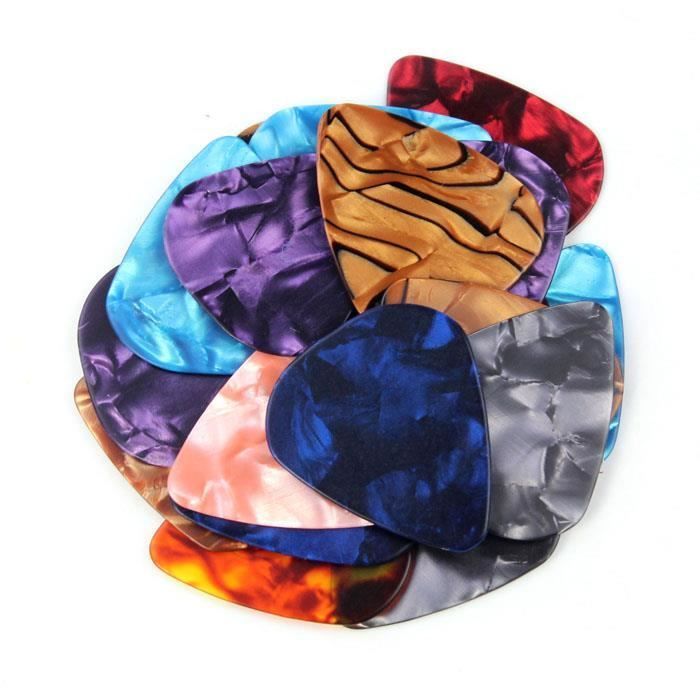 20x 0.71mm Colored Celluloid Guitar Picks for Bass Guitar 0L422A_2942