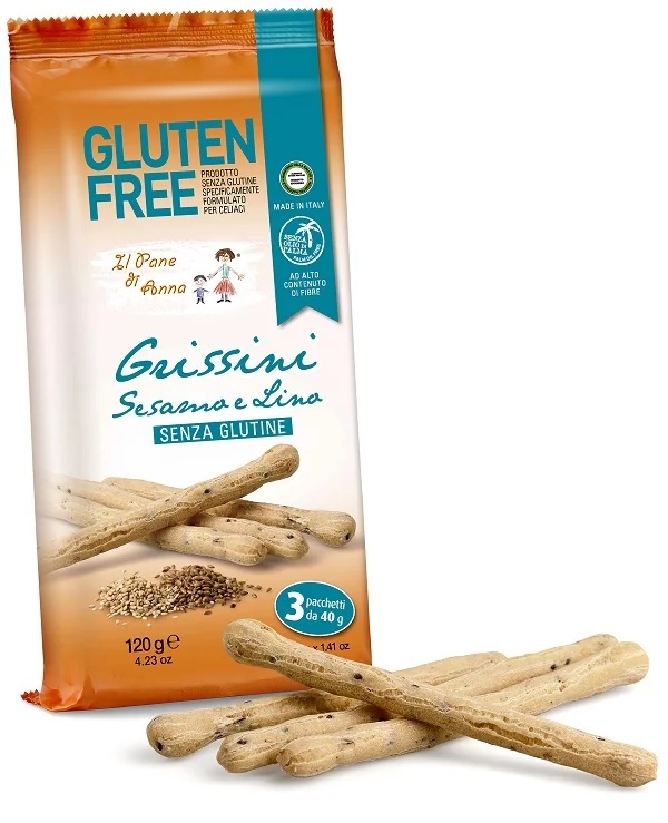 ANNAS BROT Annas Brot Grissini Gris Ses/Lin 3 40G